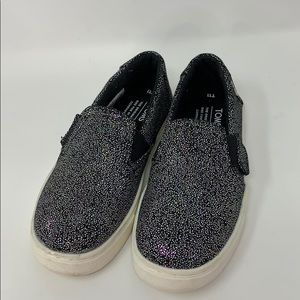 Toms Toddler 11 Glittery shining looking slip ons